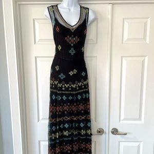 Sundance Mesh Embroidered Maxi Dress